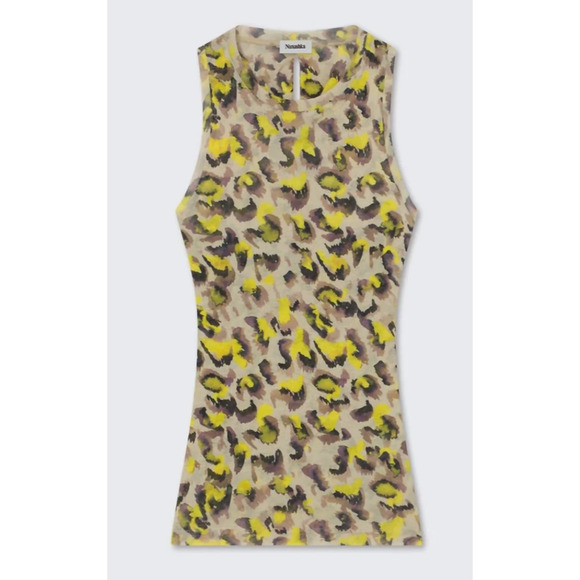 Gorgeous Nanushka Safea Top in Watercolor Leopard sz XS EUC - Picture 1 of 5